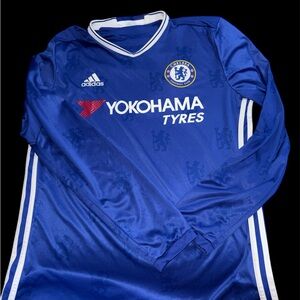 Adidas Chelsea FC Blue Jersey with Red Accents